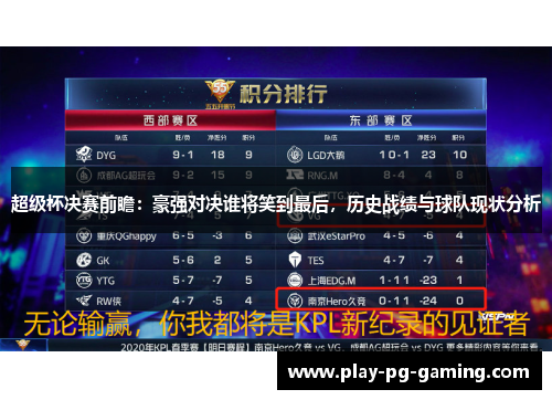 超级杯决赛前瞻：豪强对决谁将笑到最后，历史战绩与球队现状分析